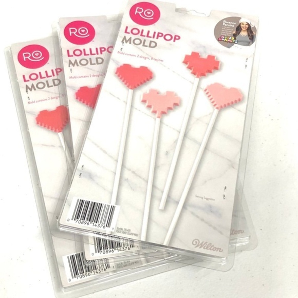 Wedding, love, engagement Wilton Pixel Heart Lollipop Mold Bundle, love, hearts
